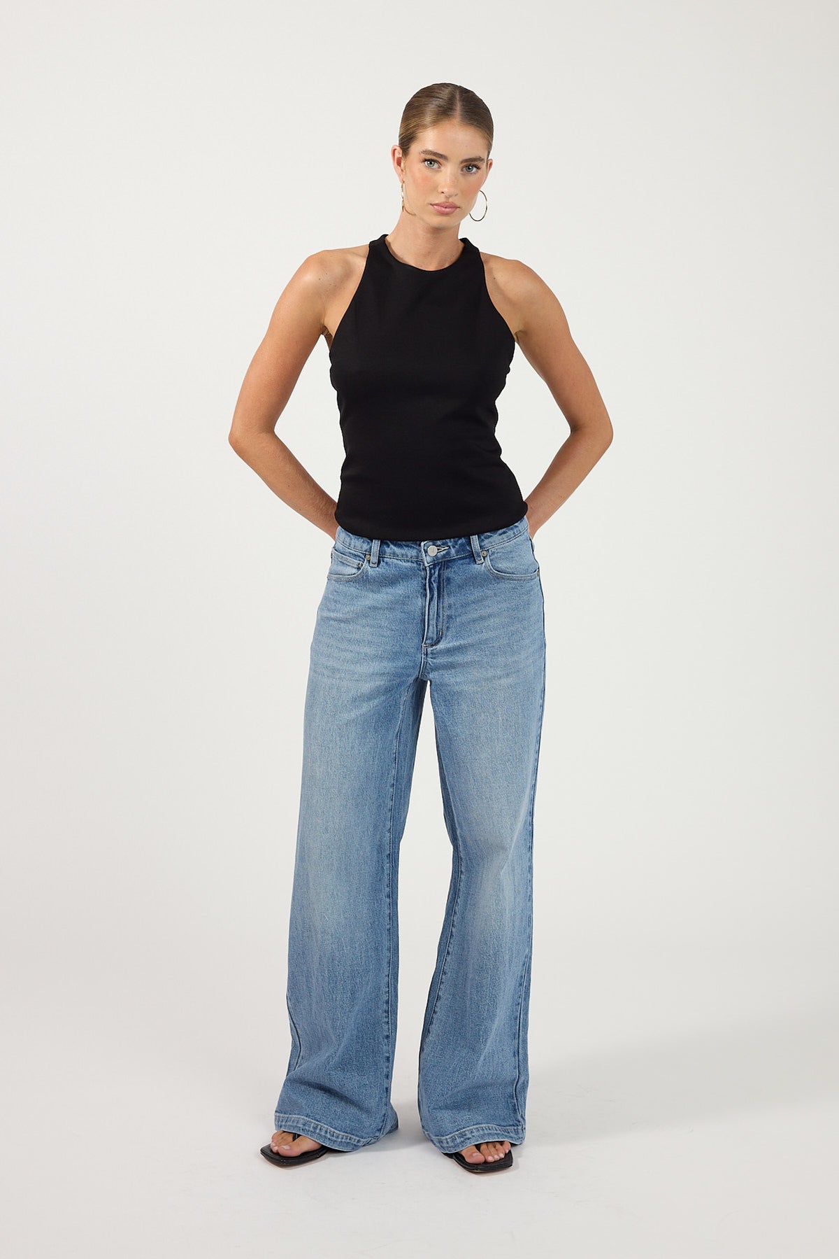Perfect Stranger Emery T-Back Top Black
