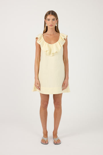 Perfect Stranger Vianna Babydoll Mini Dress Yellow