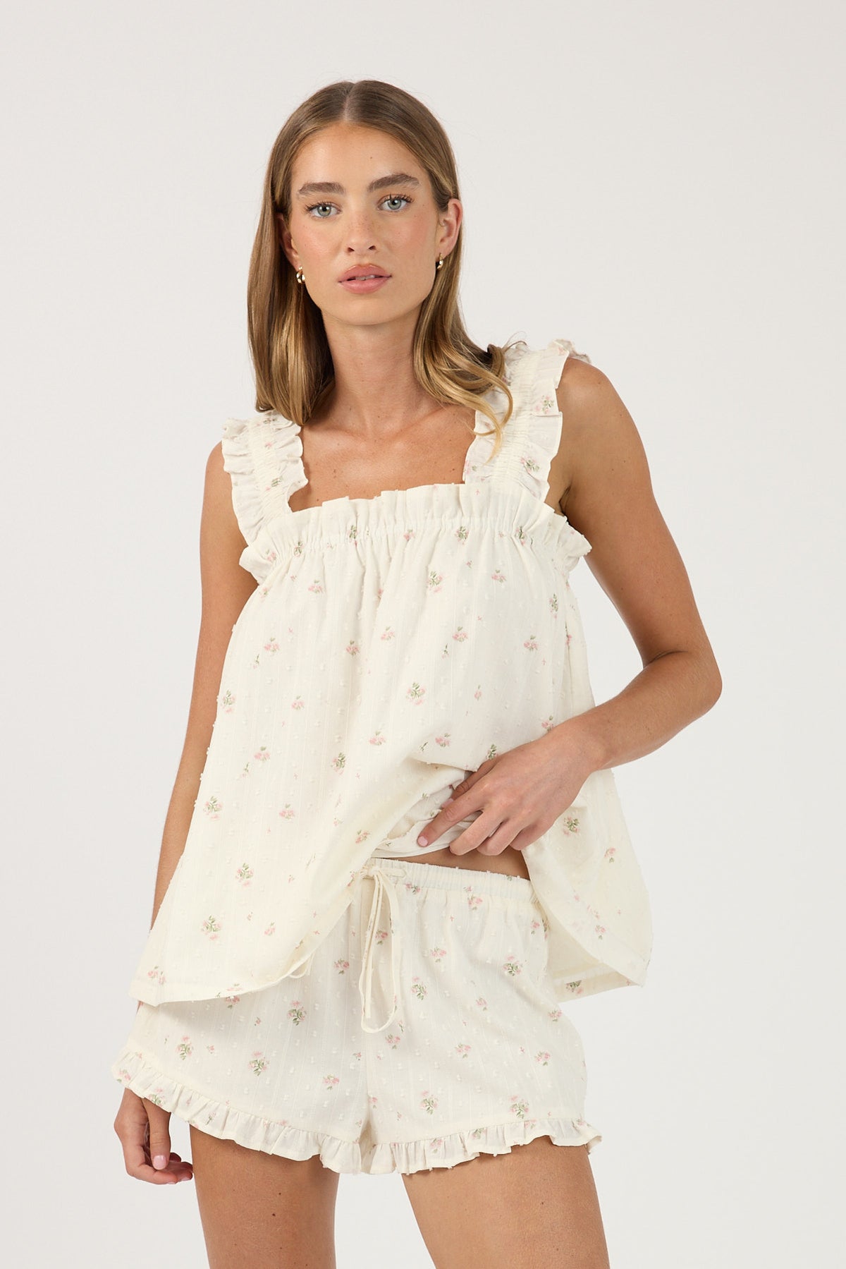 Perfect Stranger Jadie Pyjama Set White Print