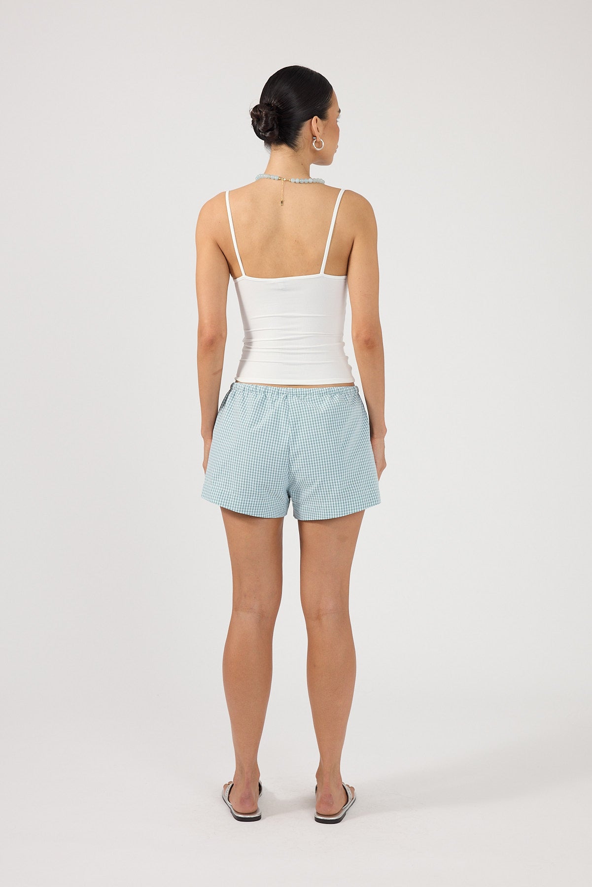 Perfect Stranger Cora Check Shorts Green Check