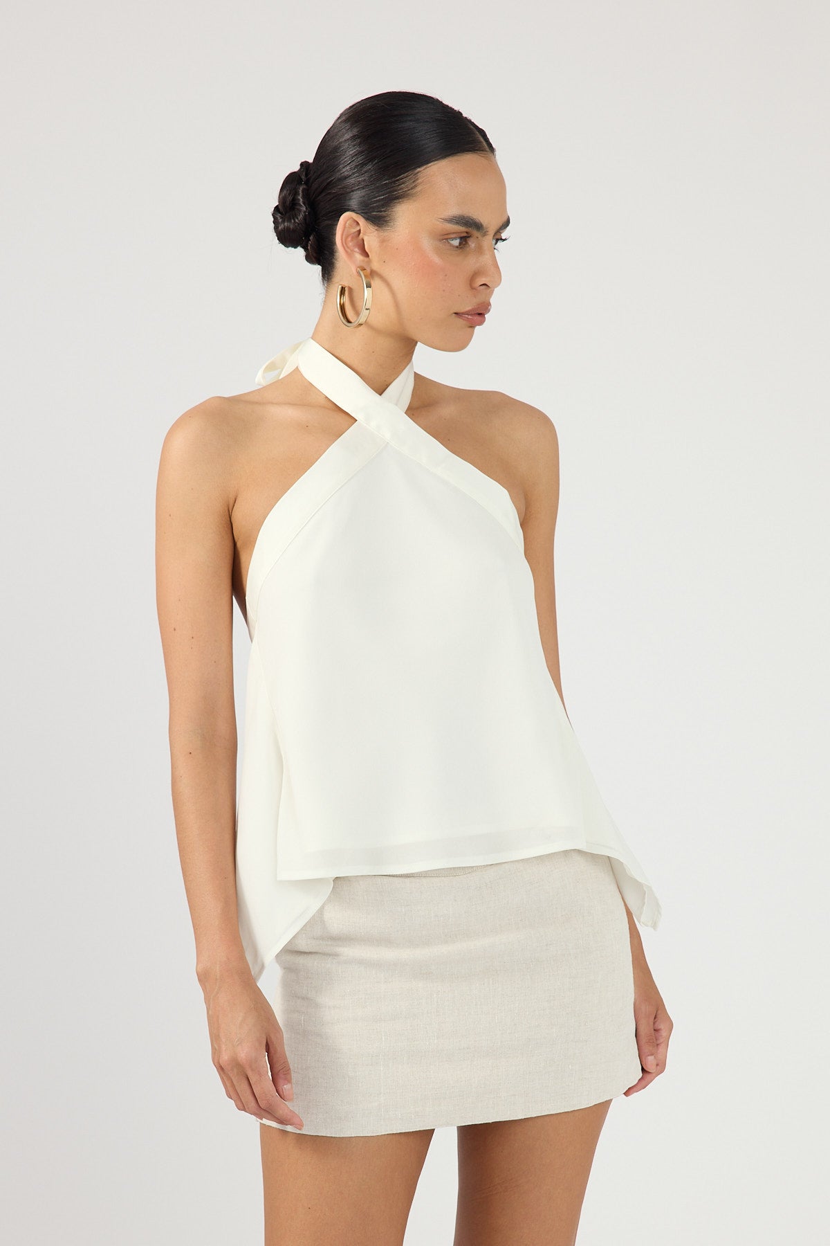 Perfect Stranger Lyra Halter Top Off White