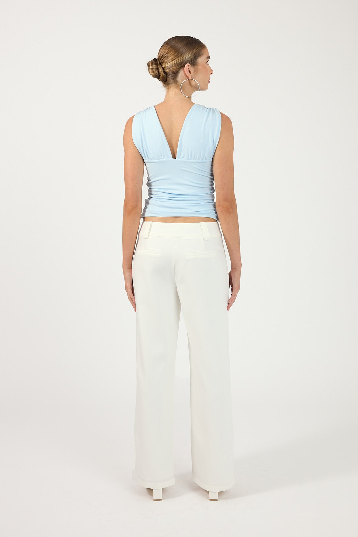 Perfect Stranger Simona Petite Low Rise Pant White