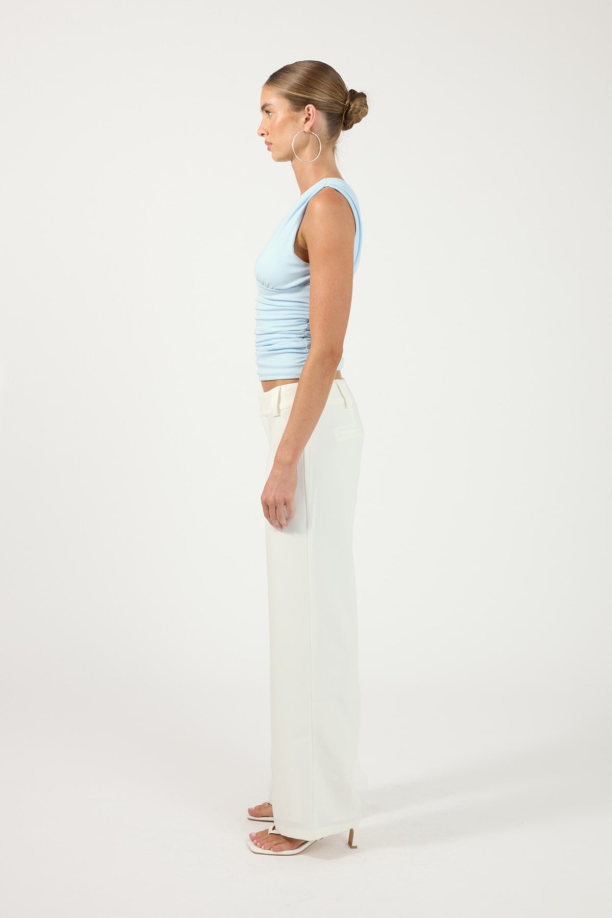 Perfect Stranger Simona Petite Low Rise Pant White