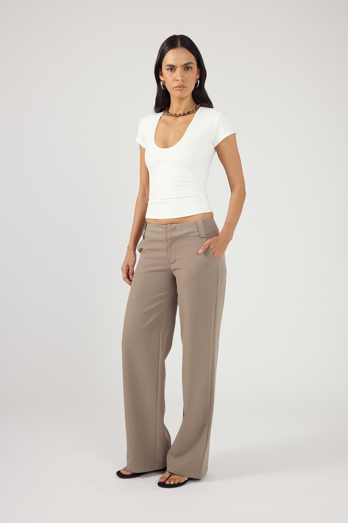 Perfect Stranger Cocona Low Rise Pant Taupe