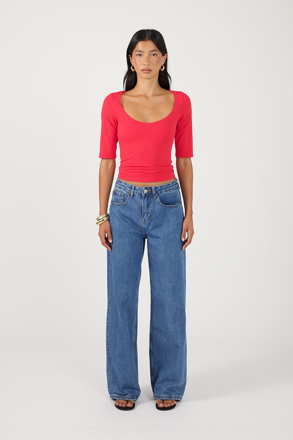 Perfect Stranger Mirella 3/4 Sleeve T-shirt Red