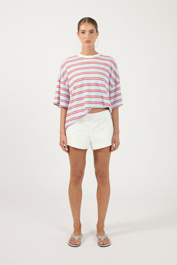 Perfect Stranger Jinx Oversized T-Shirt Blue/Red Stripe