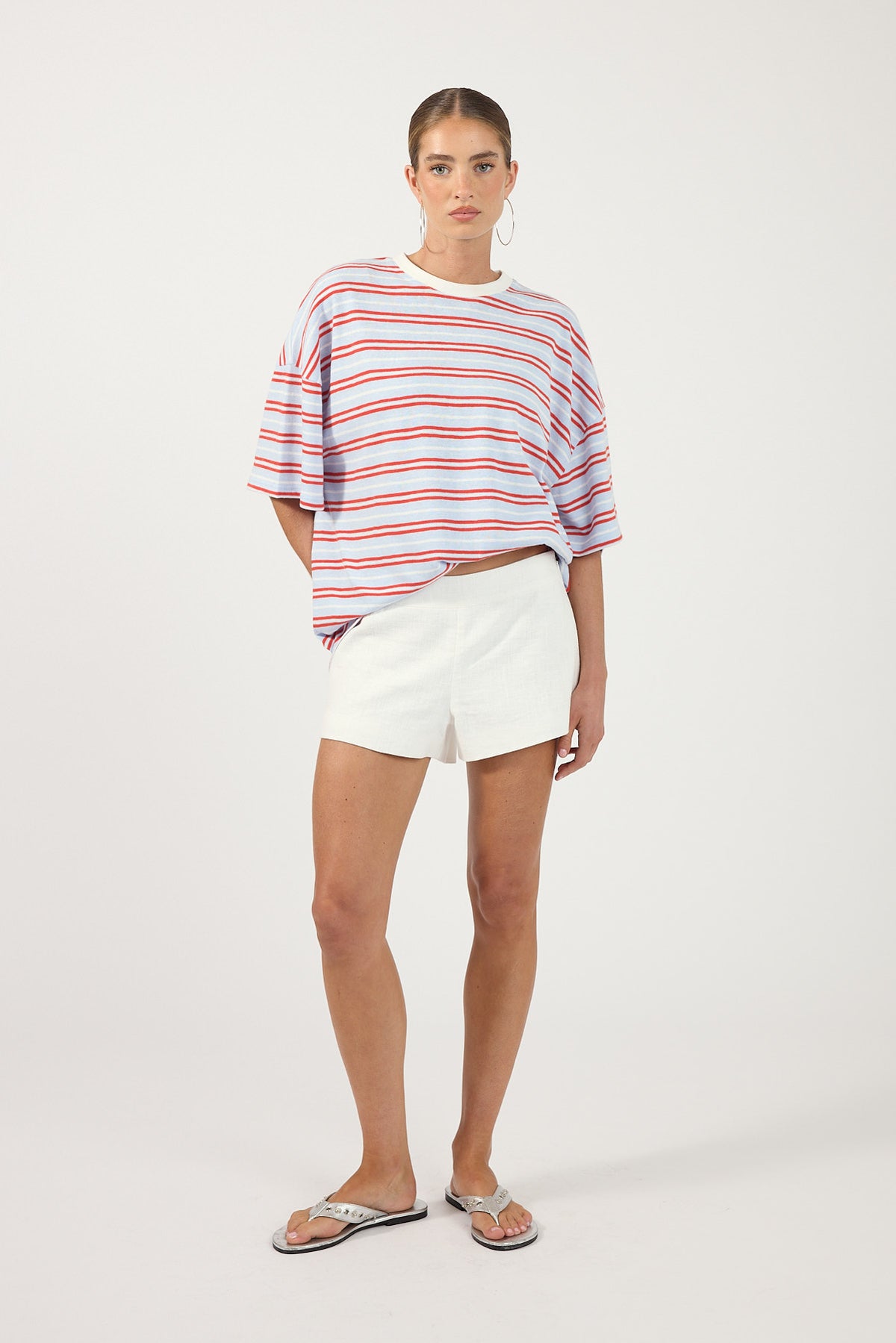Perfect Stranger Jinx Oversized T-Shirt Blue/Red Stripe