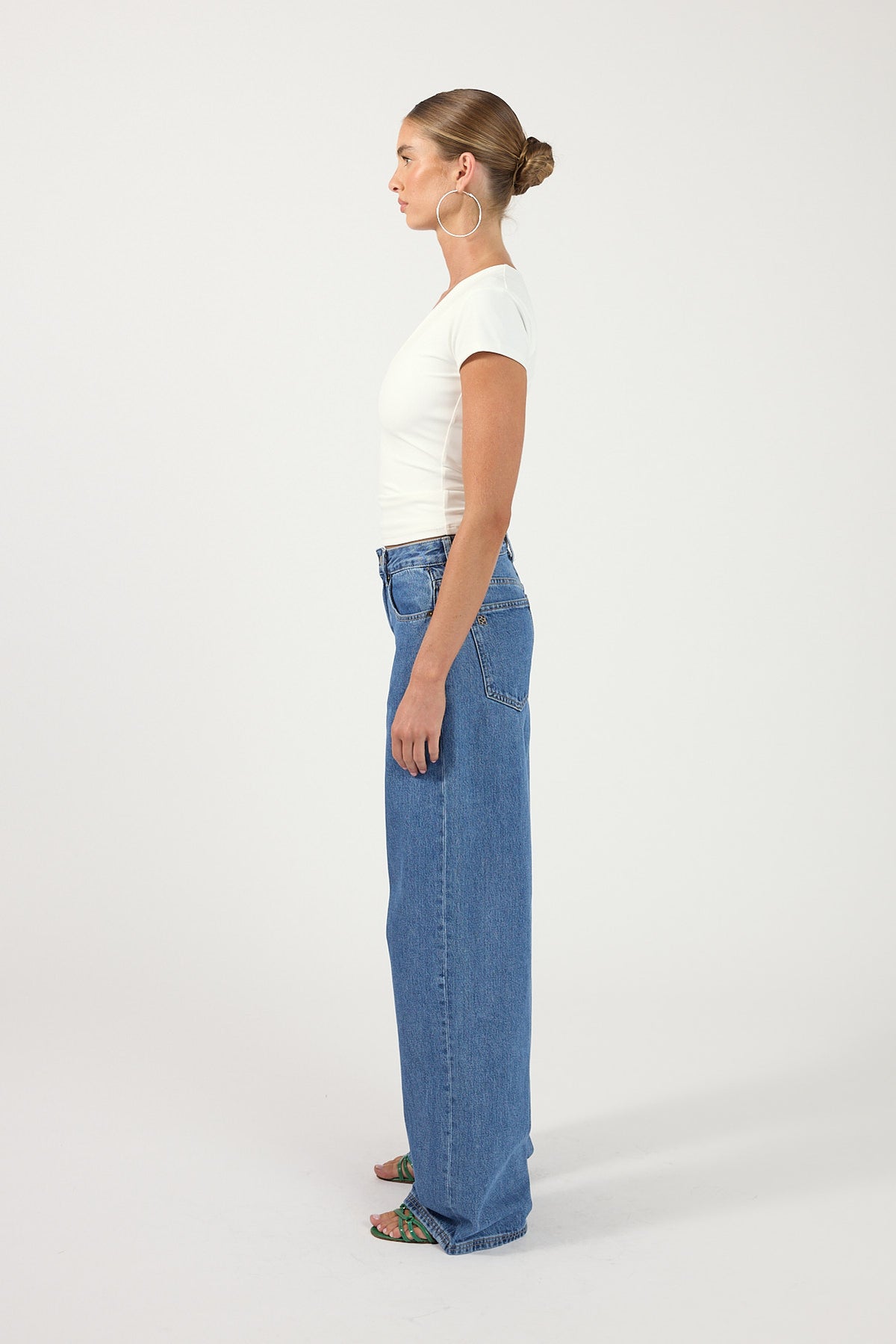 Perfect Stranger Ollie Scoop Neck T-Shirt White