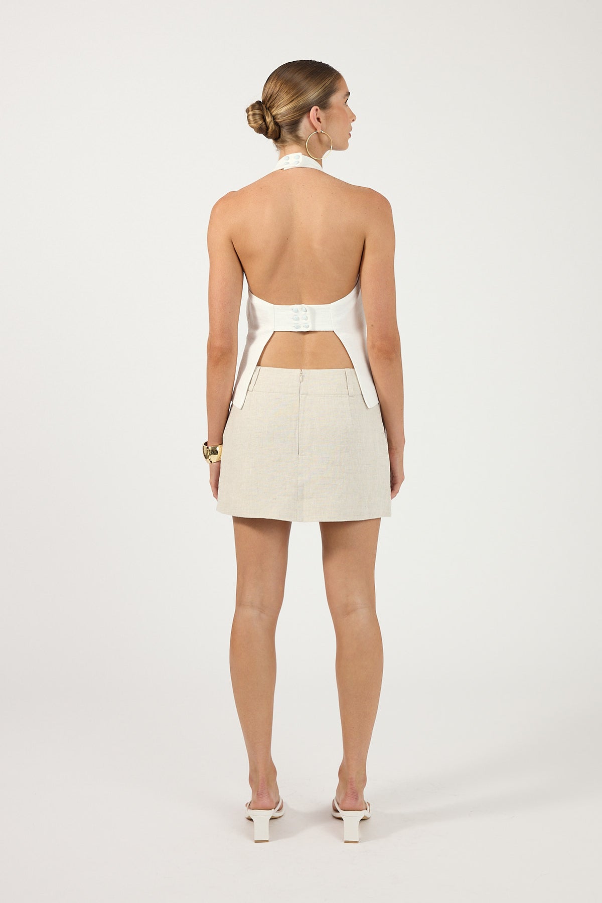 Perfect Stranger Posey Halter Top White