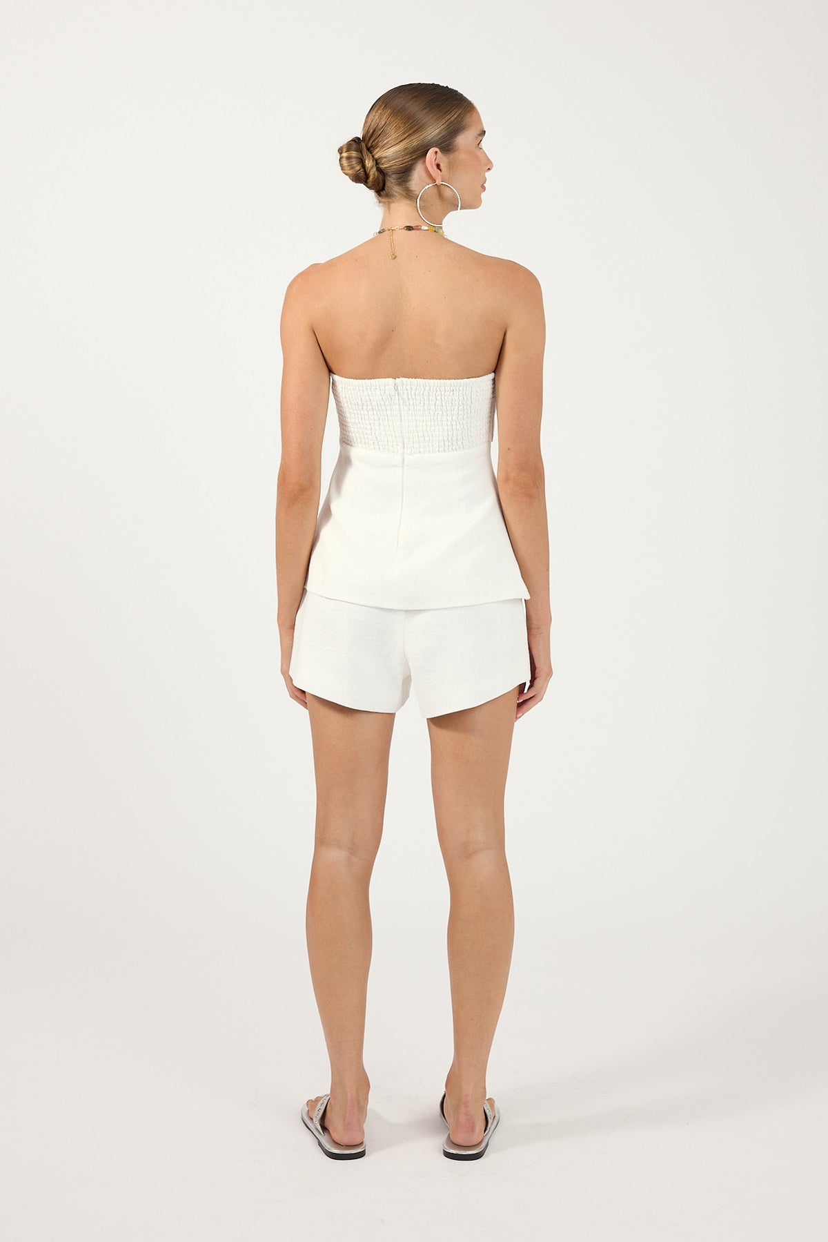 Perfect Stranger Posey Mid Rise Shorts White